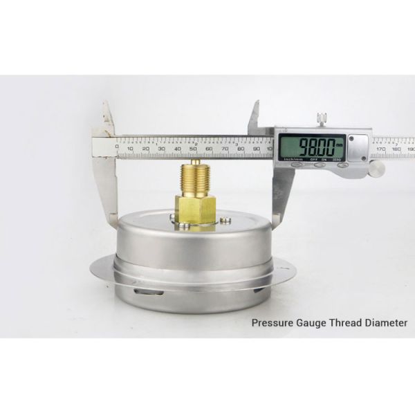 YE100ZTBF 16KPa All 304SS Stainless Steel Pressure Gauges for Micropressure Measurement
