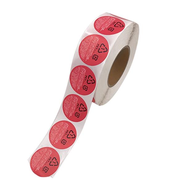 Circular Round Food And Beverage Labels Roll Die Cut Shape Thermal Food Label Stickers