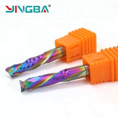 Yingba Hot Sale DLC Coating Cnc Router Bits for Wood Cutting Inserts Carbide Nano Coating Compression up Cut Down Milling Cutter
