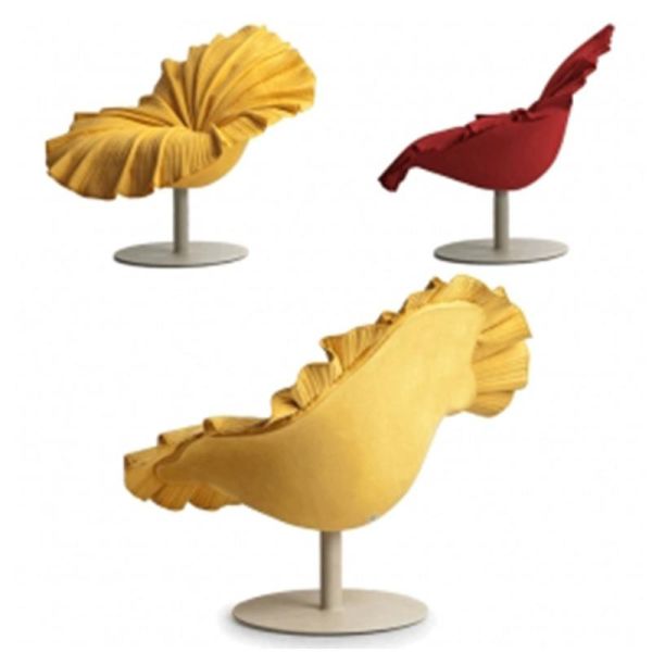 Reclining Metal Legs Swivel Lounge Chair