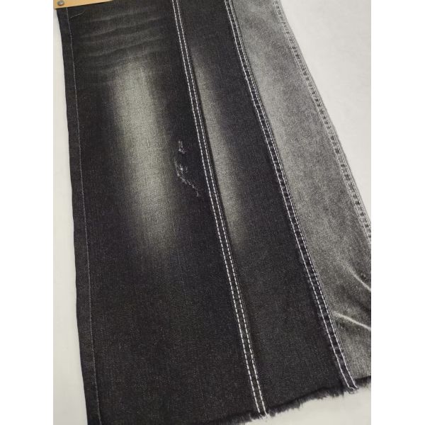 Style Twill BLACK/WHITE High Stretch 72%Cotton Denim Fabric With 180cm Full Width For Jeans