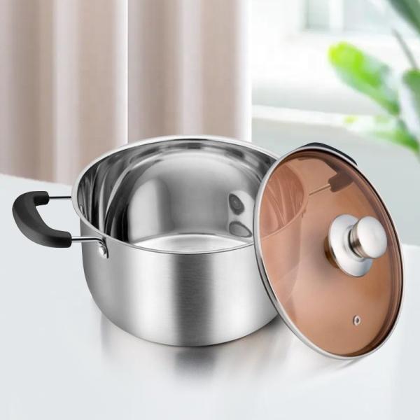 Wholesale Top Seller Kitchen Cooking Ware Hot Pot Induction Stainless Steel Cookware Soup Pot