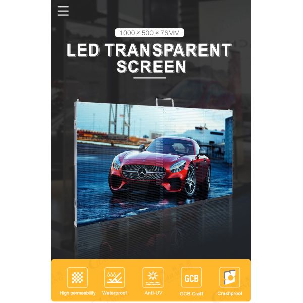 Экран 1000x500mm СИД высокой стены СИД проницаемости прозрачной видео- на открытом воздухе прозрачный