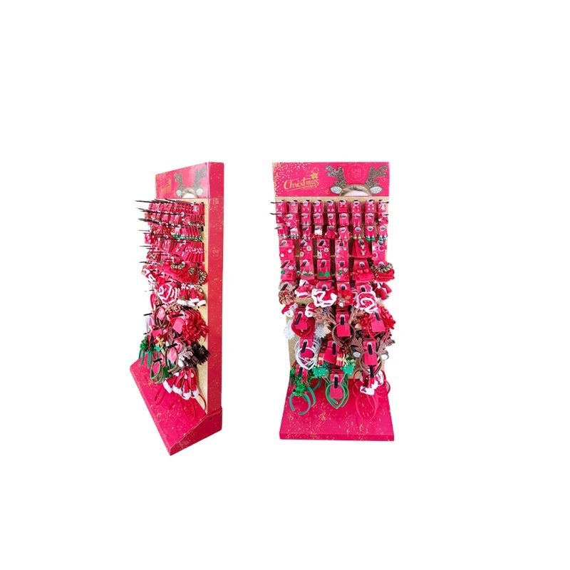 Custom Logo Corrugated Cardboard Hook Display Stand for Retail Advertising