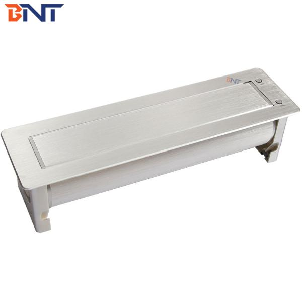 BN High quality brushed aluminum motorized flip up desktop socket