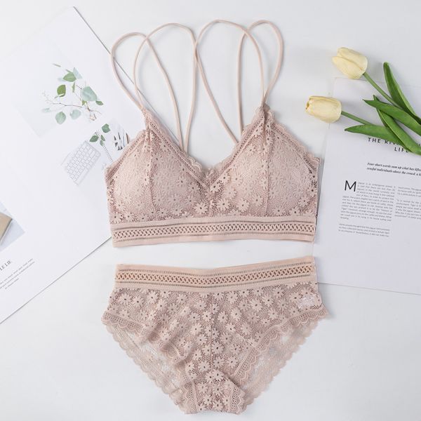 Best Quality Sexy Fashion Women Lace Panties Bra Set Low MOQ Underwear Wholesale Sexy Lace Bra Set Women
