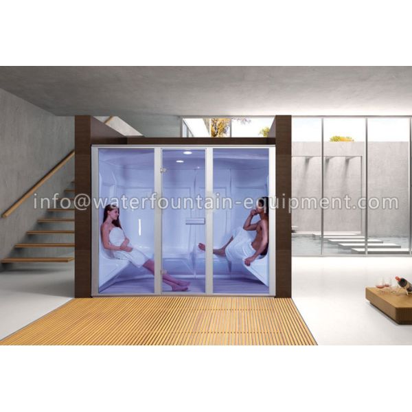 Acrylic Wet Steam Sauna Room , Luxury 6 Person Home Steam Room 3640 * 1800 * 2150mm
