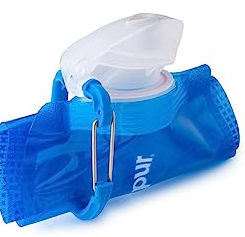 Solid Flexible Water Bottle Carabiner, Foldable Water Bottles Water Pouch Flexible - Reusable Travel Water Bottle