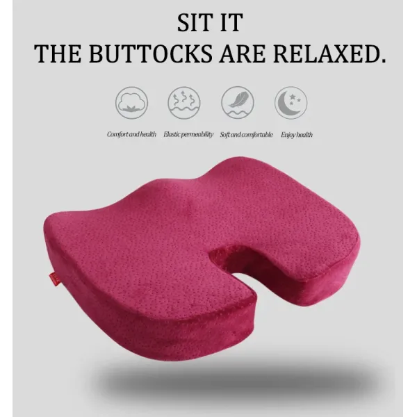 Customized Color Coccyx Orthopedic Memory Foam Car Office Chair Seat Cushion for Comfort