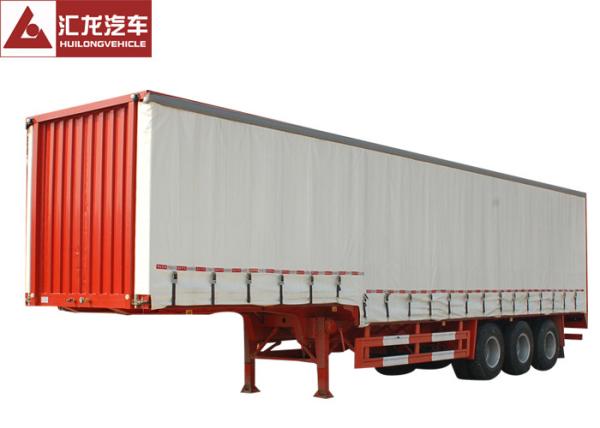 Flatbed Baseplate Curtain Side Trailer 6 Channels Braking High Fixity