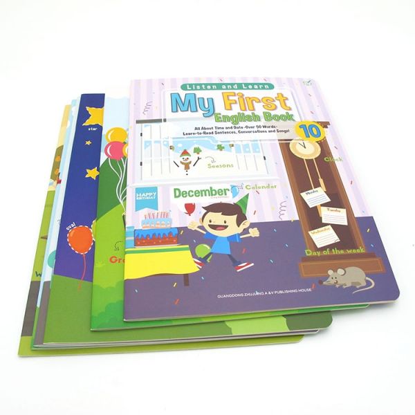 Hard Cover Text Book Printing Services Film Lamination Perfect Binding