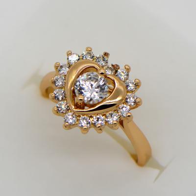 New trendy AAA+ Swiss Cubic Luxury Zircon crystal ring 18k gold plating jewelry gift