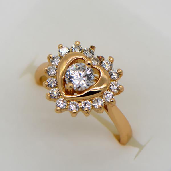 New trendy AAA+ Swiss Cubic Luxury Zircon crystal ring 18k gold plating jewelry gift