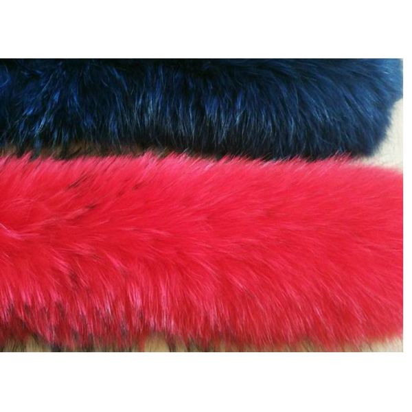 Воротник мягко пушистого ровного естественного цвета воротника меха енота большой длинный отделяемый для куртки зимы