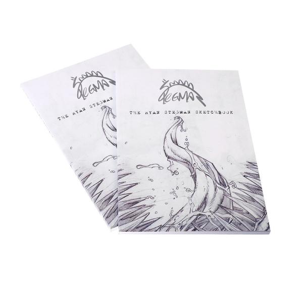 White Black Softcover Book Printing Saddle Stitch Binding