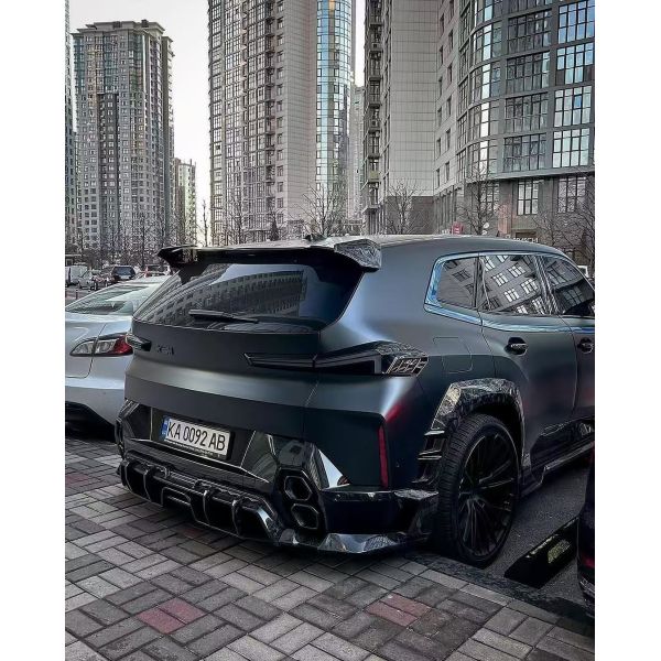 XM Bmw Wide Body Kit Carbon Fiber Front Lip Spoiler Black Bmw Side Skirt Wheel Arch