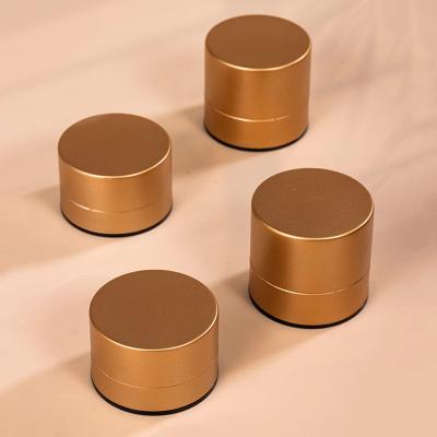 5g~10g Round Aluminum Jar Metal Small Tea Jar Food Grade PS Base (MC-802）