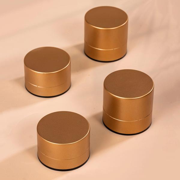 5g~10g Round Aluminum Jar Metal Small Tea Jar Food Grade PS Base (MC-802）