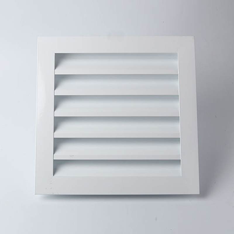 Fixed Rainproof Louver with 45° Downward-Tilted Blade and A6063 Extruded Aluminum Alloy for Weatherproof Ventilation