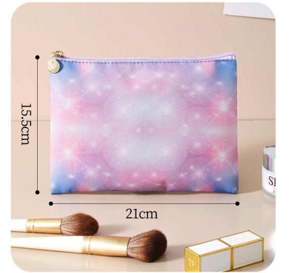 Toiletry Bag,Water Resistant Cosmetic Organizer For Bathroom, Quart Size Clear Iridescent Hard Shell Zipper Case For Toiletries,Portable Storage For Women Girls,Travel Essentials