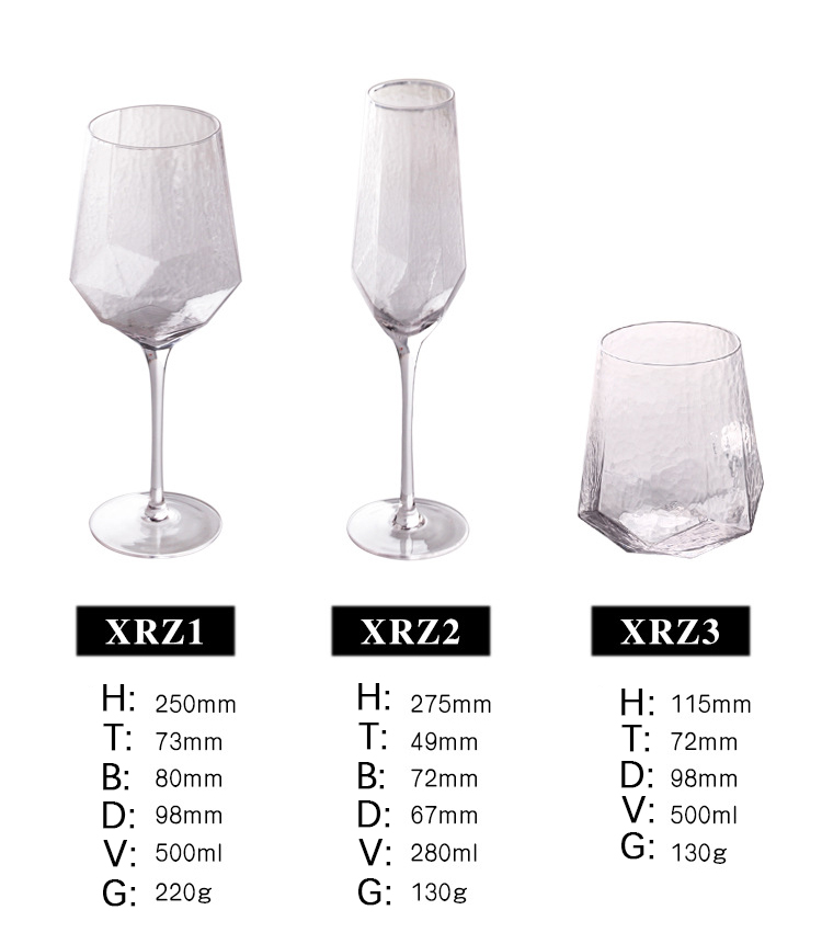 Обслуживание ОЭМ кубка ясных кристаллических бокалов ромбовидное неэтилированное