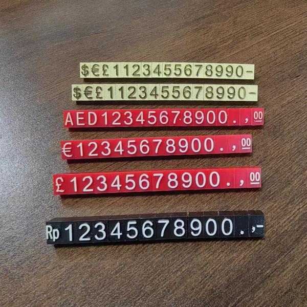Adjustable Number Counter Stand for Jewelry Market Display Plastic Material Cubes