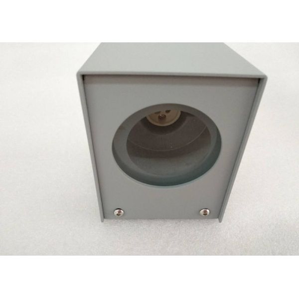 IP54 Outdoor Max 50W Dia 110*W 85*H 92MM GU10 Base Light Fittings For Corridor Aluminum Silver