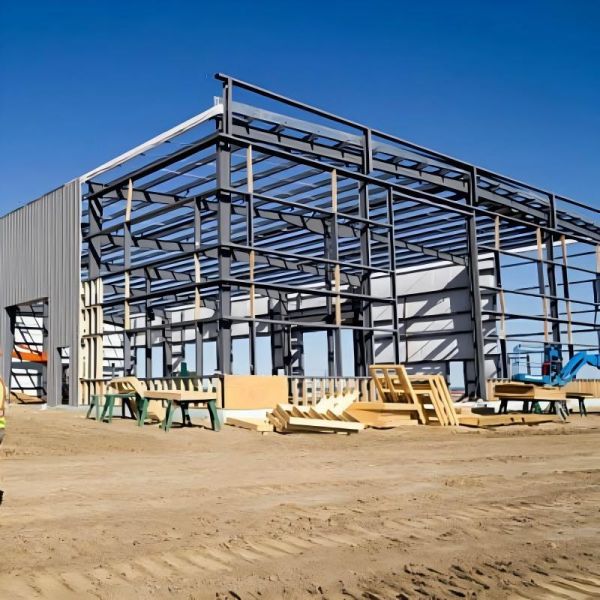 Q355 Steel Large Span Color Customized Modern Design Prefab Steel Structure Warehouse With Office