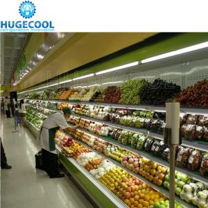O supermercado Multideck refrigerou a capacidade personalizada do armário de