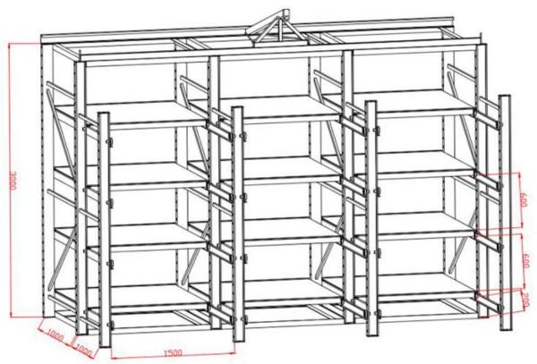 Heavy Weight Manufacturing and Forming Die Storage Rack For Mold Factory