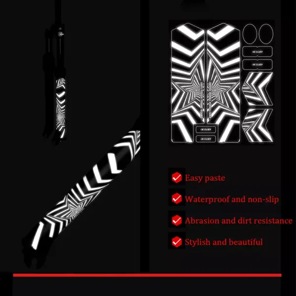 2021 ENLEE Reflective Fork Stickers MTB Road Bike/Scooter 3D Protective Film Bike Accessories