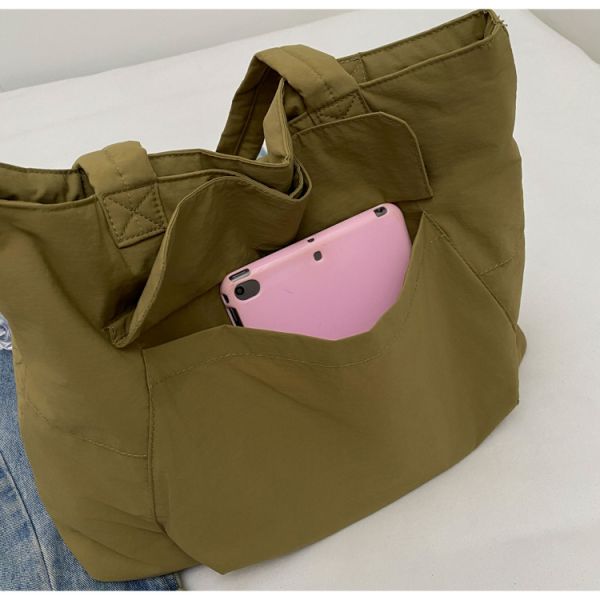 Large Capacity Work Oxford Tote Shoulder Bag Customized Open Closure Waterproof Nylon