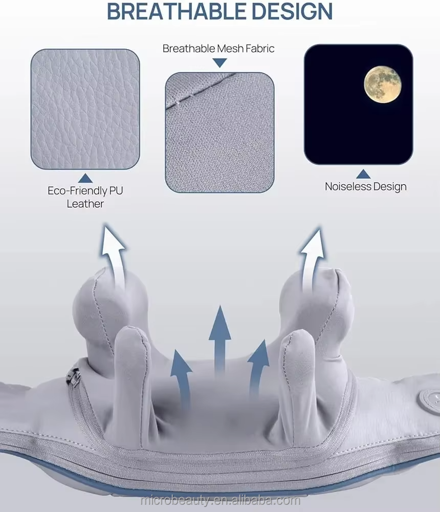 Masajeador eléctrico ajustable para cuello y hombros alivio del dolor masajeador de terapia térmica