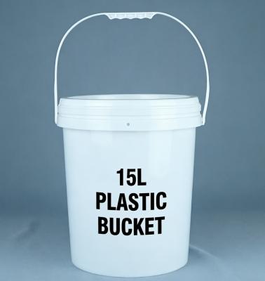 Customized 15 Liter Paint Plastic Bucket With Lid And Handle