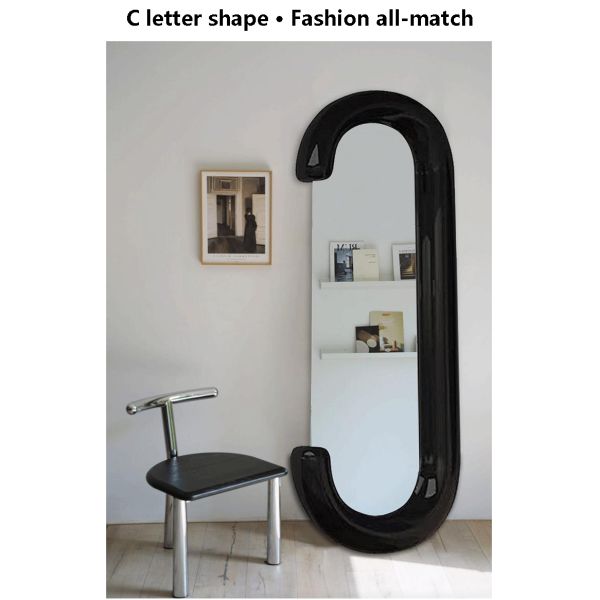 White Decorative Full Length Floor Led Mirror for Bathroom Decoration in Living Room