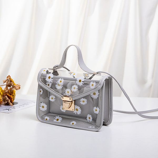 Small Daisy PVC Summer Korean Transparent Models Jelly Cell Phone Customized Tote Bag