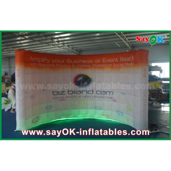 Event Booth Displays 3 X 1.5 X 2.3 M Led Wall Inflatable Photobooth With Printing