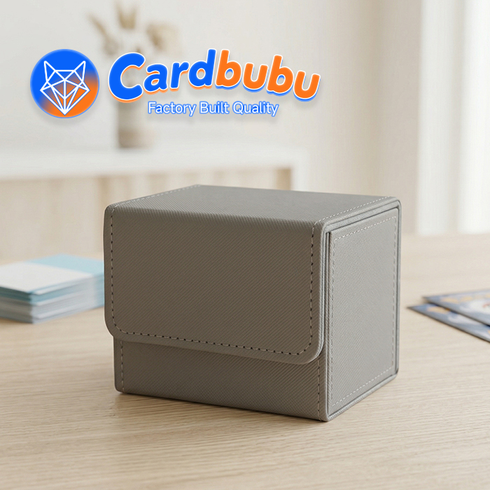 Velvet Lining Leather Playing Card Box For Trading Card MTG Yugioh Commander