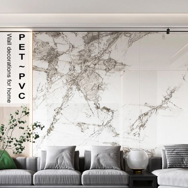 Современная высокоблестящая мраморная плита панель роскошный стенный декор Бамбуковая кристаллическая доска