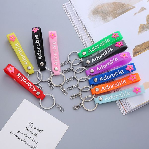 Силиконовый ключевой кольцо браслет ключевой цепочка держатель для женщин девушек запястье круглый ключик