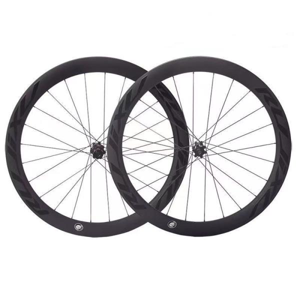 UD Matte 700C Road Bike Wheelset Pillar Spokes With 50mm Disc Brake Center Lock