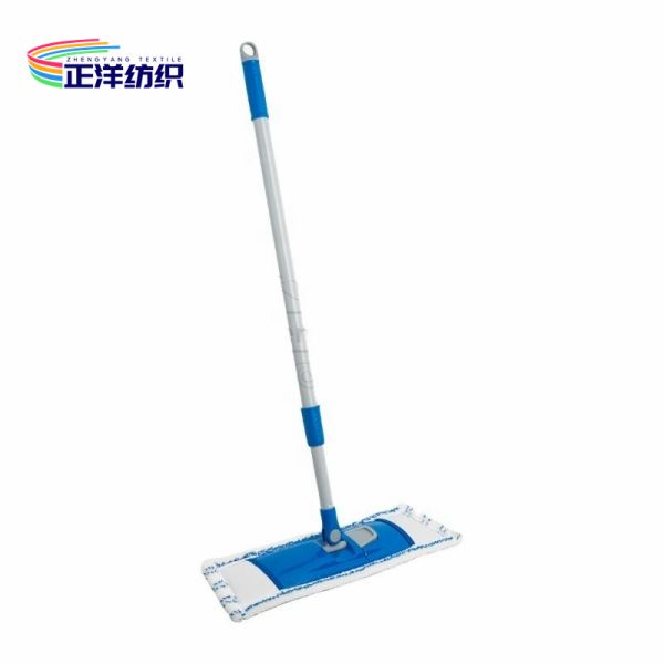 Iron Cleaning Mop Handle 16x48cm Blue White 150cm 600gsm Steam Pocket Mop