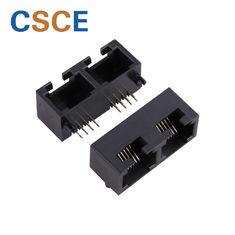 1 X 2 RJ45 Modular Jack 100 Base - T Thru Hole R/A Mounting 5324 Mini-B Series