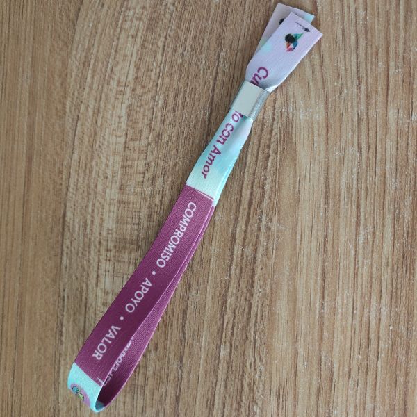 ID Wristband Custom Eco Friendly Fabric Woven Cloth Bracelet for Events and Parties