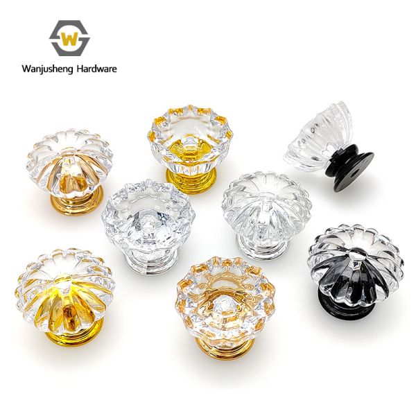 Modern Plastic Acrylic Wardrobe/dresser Handle Ball Crystal Furniture Handle for Kitchen Cabinet Drawer Hardware Accessories