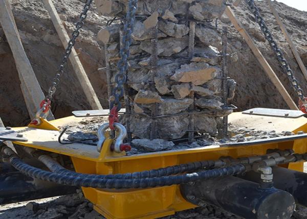 Concrete 20L/Min 0.55t Hydraulic Pile Breaker Square 250mm Pile Head Breaker