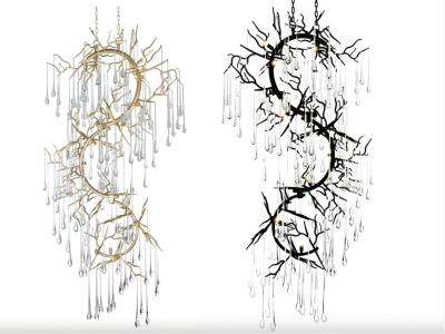 K9 Clear Glass Drop Extra Large Chandeliers Modern Crystal Chandelier G9*12