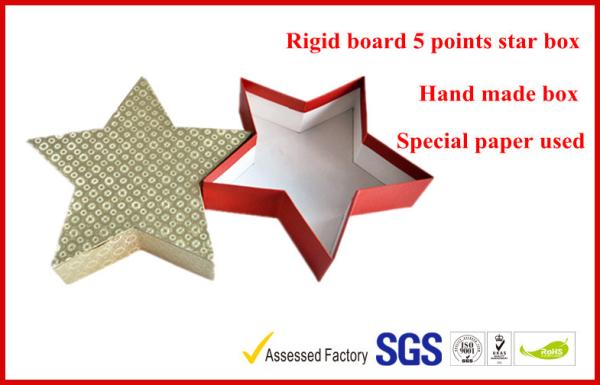 Polygon Rigid Board Luxury Gift boxes , Five Stars Candy Gift Boxes With Special Texture Paper Covering