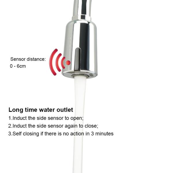 Infrared Sensor IP65 0.8Mpa Automatic Kitchen Sink Faucets