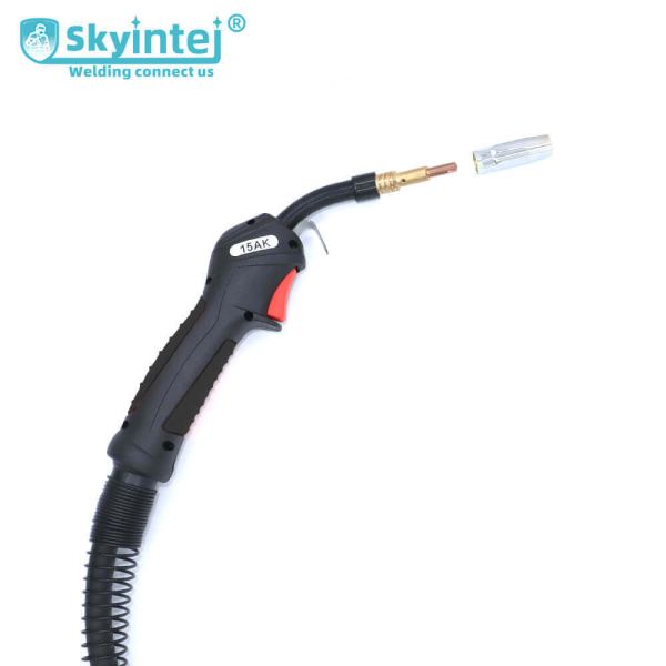 Skyintej 15AK Welding Torch Copper Plated Black Handle MIG Welding 500A DC Fast Shipping